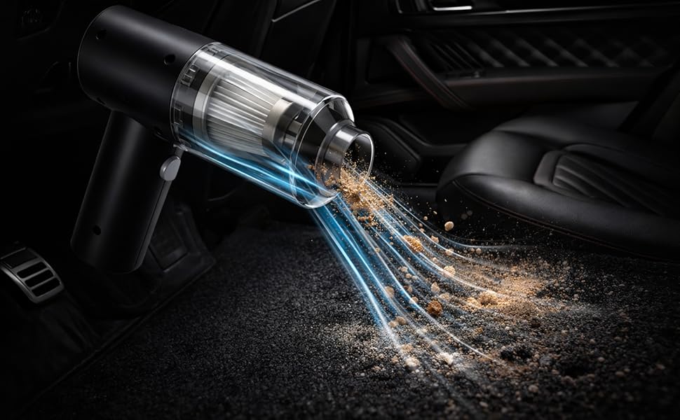 Portable Car Vacuum Cleaner Wireless Handheld Mini Vacuum with Blower Air Duster Rechargeable Cordless Cleaner for Car Home Strong Suction Dust Cleaning Machine
