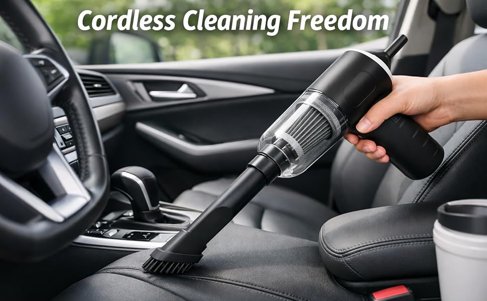 Portable Car Vacuum Cleaner Wireless Handheld Mini Vacuum with Blower Air Duster Rechargeable Cordless Cleaner for Car Home Strong Suction Dust Cleaning Machine