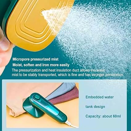 Portable Travel Steamer for Clothes, Handheld Mini Iron, Dry & Wet Ironing, Small Size Suitable for Outing & Home
